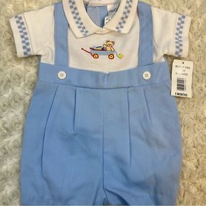 Alexis Blue and White Kids One Piece